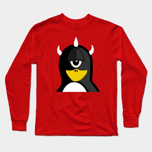 Penguin in Cyclops Costume Long Sleeve T-Shirt by PatrioTEEism